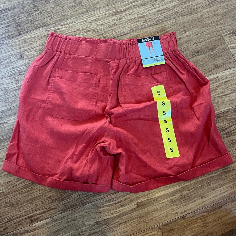 Briggs New York Women's Vibrant Red High Waisted Shorts